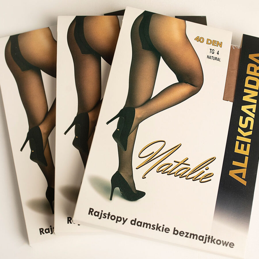 Zestaw 3 sztuk rajstop Natalie - Nero